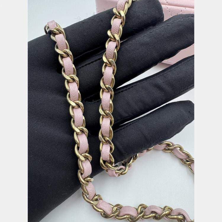 Pre Owned Chanel Pink Quilted Leather Mini Rectangle Classic Single Flap Bag