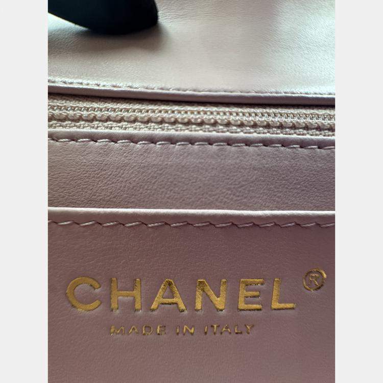 Pre Owned Chanel Pink Quilted Leather Mini Rectangle Classic Single Flap Bag