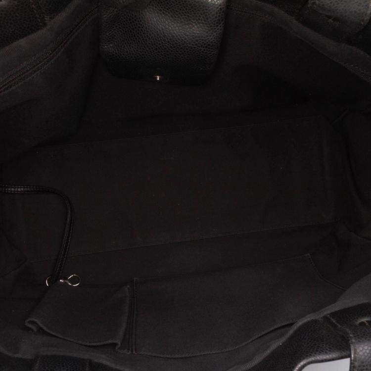 Pre Owned Chanel Black CC Caviar Tote