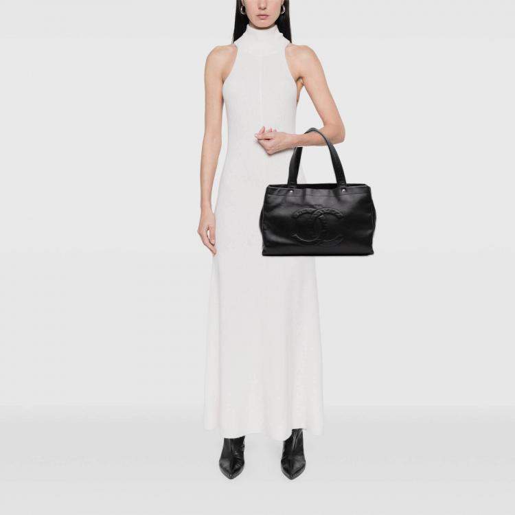 Pre Owned Chanel Black CC Caviar Tote