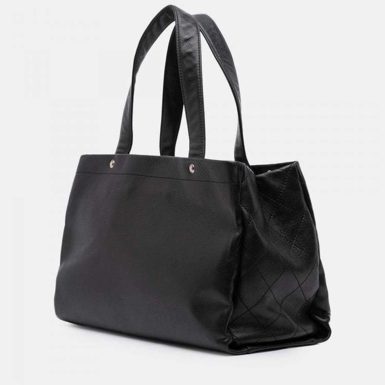 Pre Owned Chanel Black CC Caviar Tote