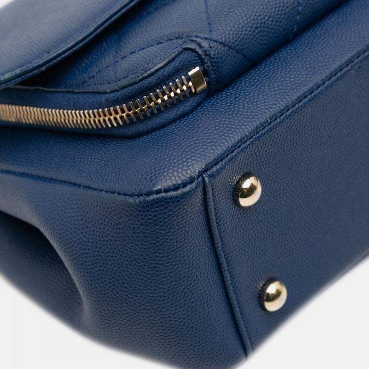 مملوكة مسبقًا Chanel Blue Medium Caviar Business Affinity Flap
