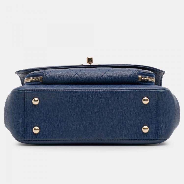 مملوكة �مسبقًا Chanel Blue Medium Caviar Business Affinity Flap