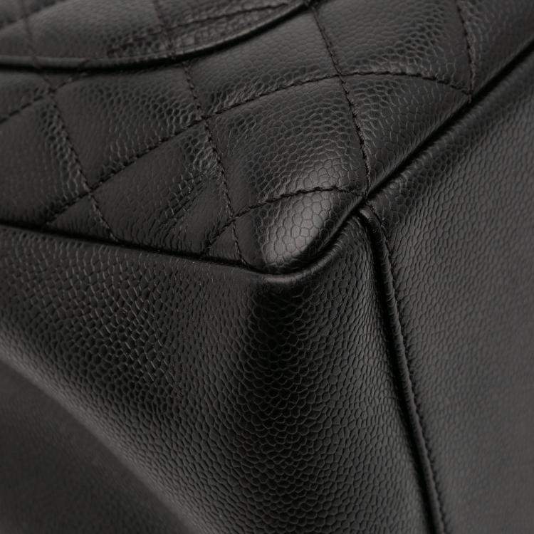 Pre Owned Chanel Black Caviar Grand Shopping Tote