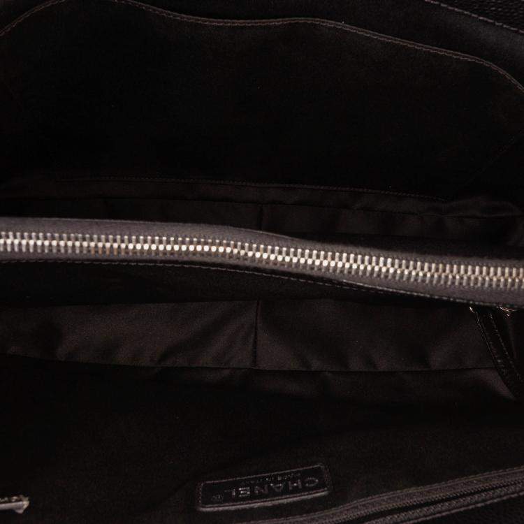 Pre Owned Chanel Black Caviar Grand Shopping Tote