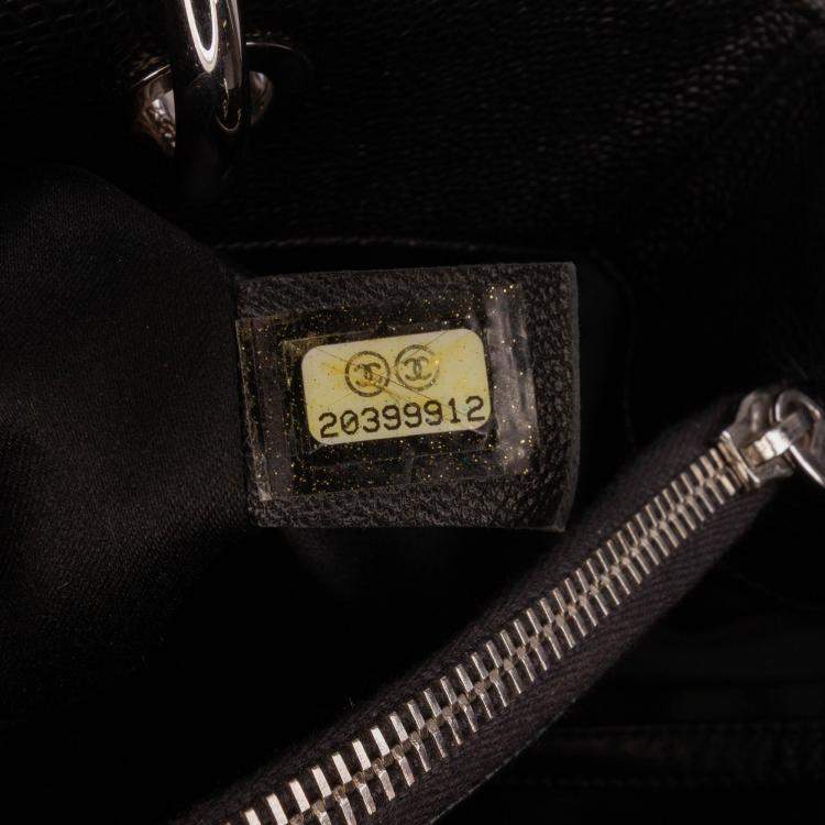 Pre Owned Chanel Black Caviar Grand Shopping Tote