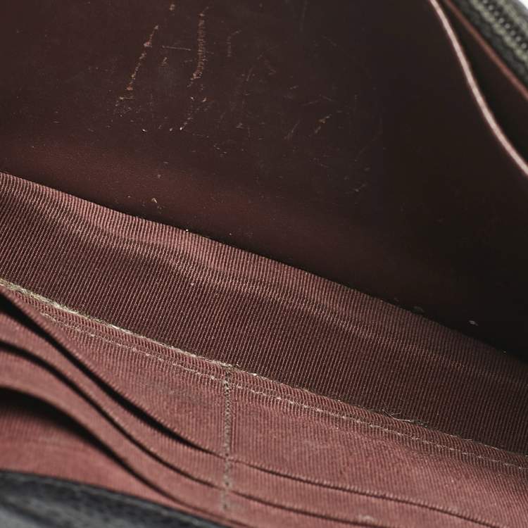 Pre Owned Chanel Black Quilted Caviar Leather Classic Wallet on Chain