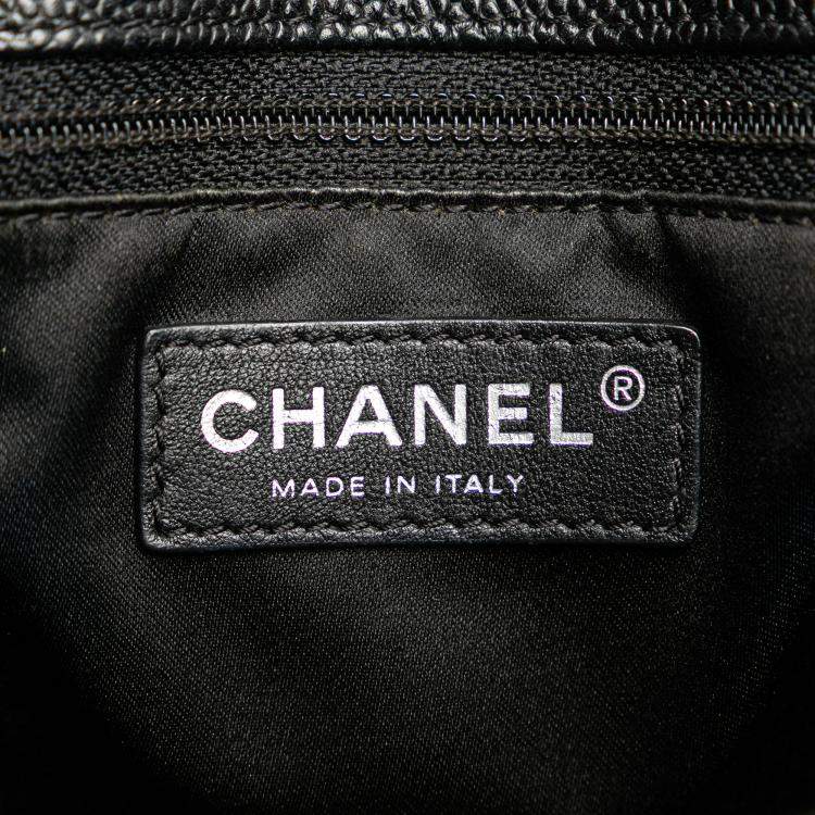 Pre Owned Chanel Black Caviar Grand Shopping Tote