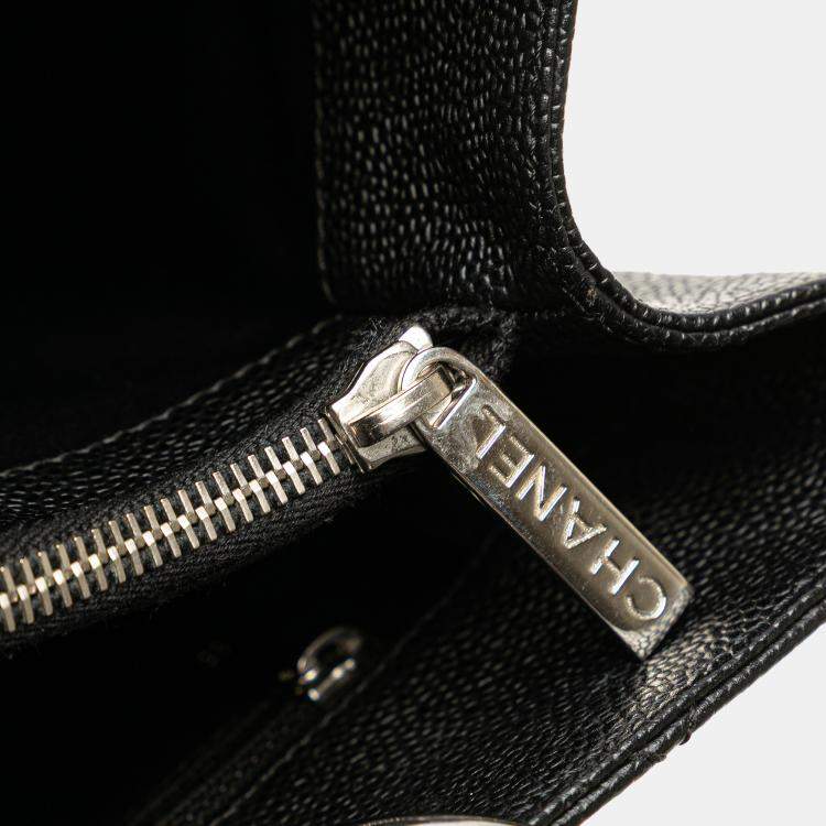 Pre Owned Chanel Black Caviar Grand Shopping Tote