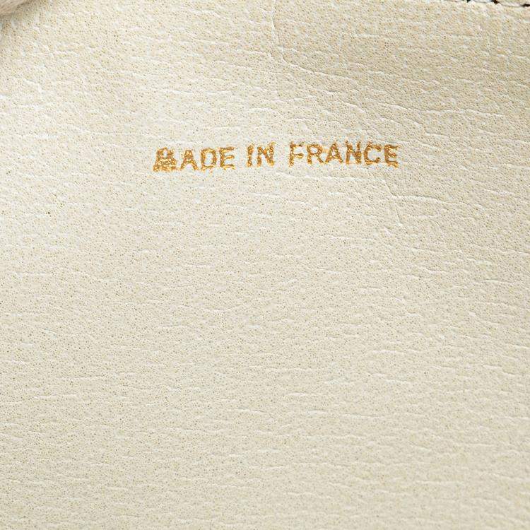 Pre Owned Chanel White CC Quilted Lambskin Single Flap