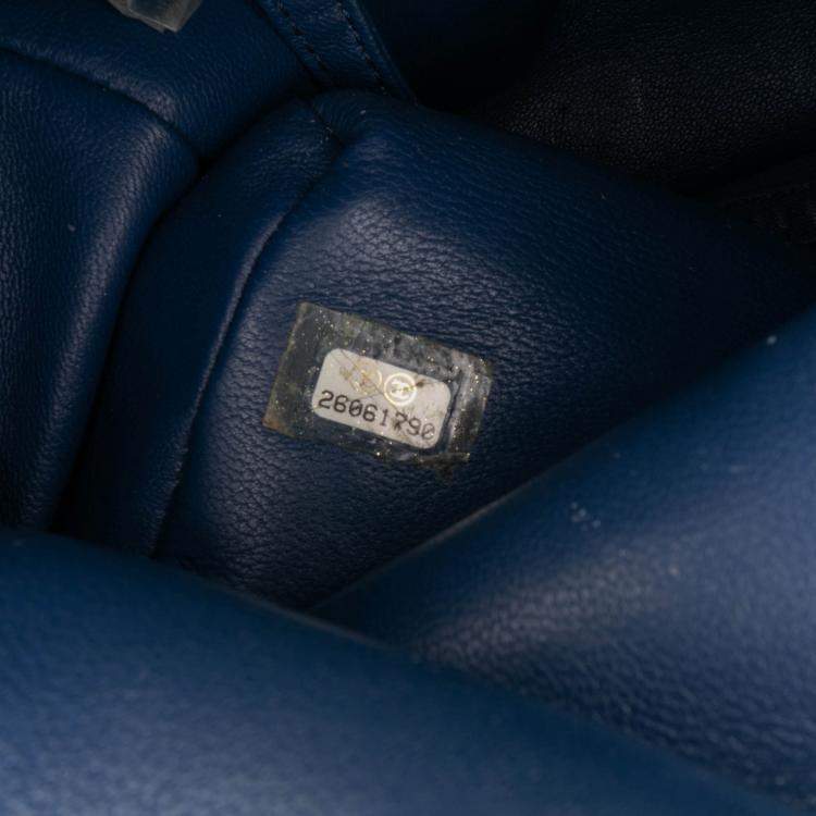 Pre Owned Chanel Blue Sequin Waterfall Backpack