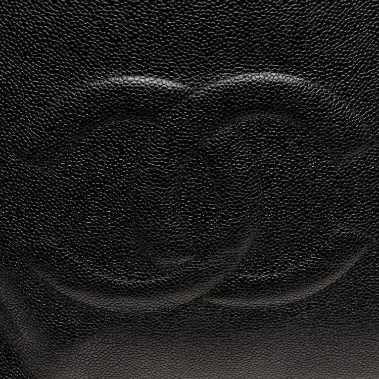 Pre Owned Chanel Black CC Caviar Chain Tote