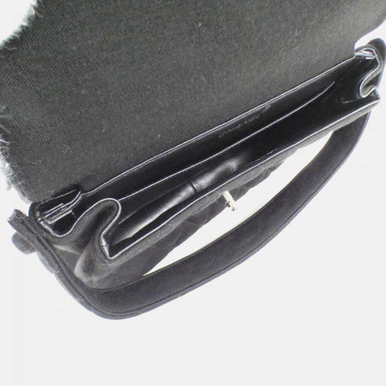 Pre Owned Chanel Black Canvas Handbag