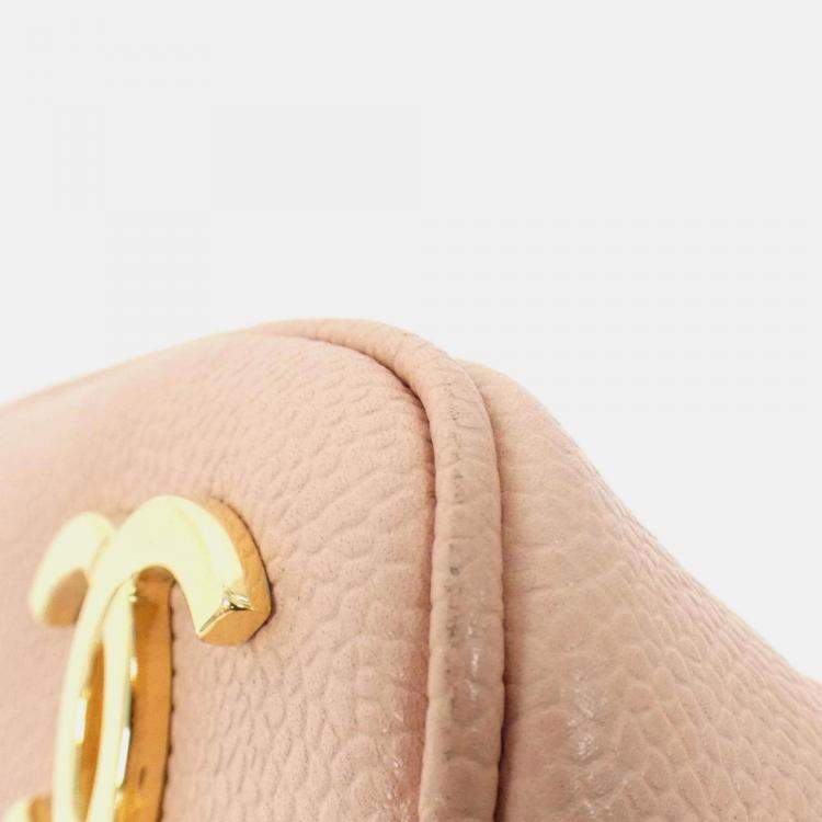 Pre Owned Chanel Pink Leather Shoulder Bag