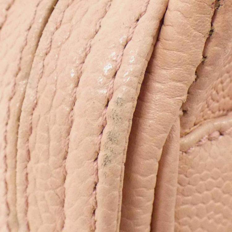 Pre Owned Chanel Pink Leather Shoulder Bag