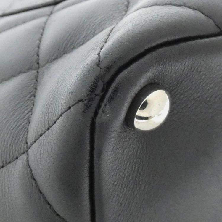 Pre Owned Chanel Cambon Line Black Calf Leather Handbag