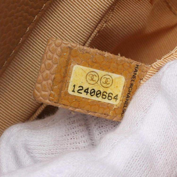 Pre Owned Chanel Matelasse Grand Gst Tote Bag Leather Grained Calfskin Brown