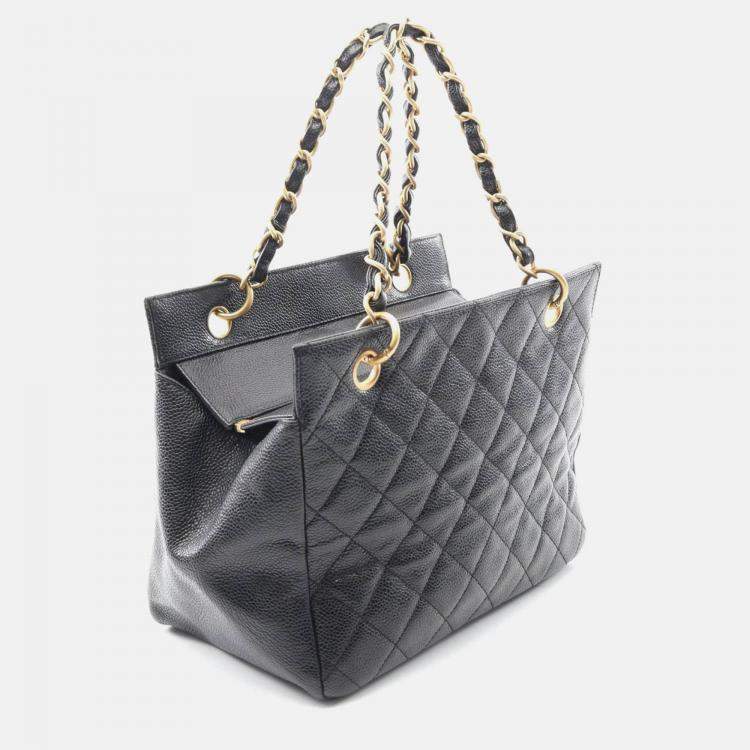 مملوكة مسبقًا Chanel Matelasse Handbag Calfskin Leather Black