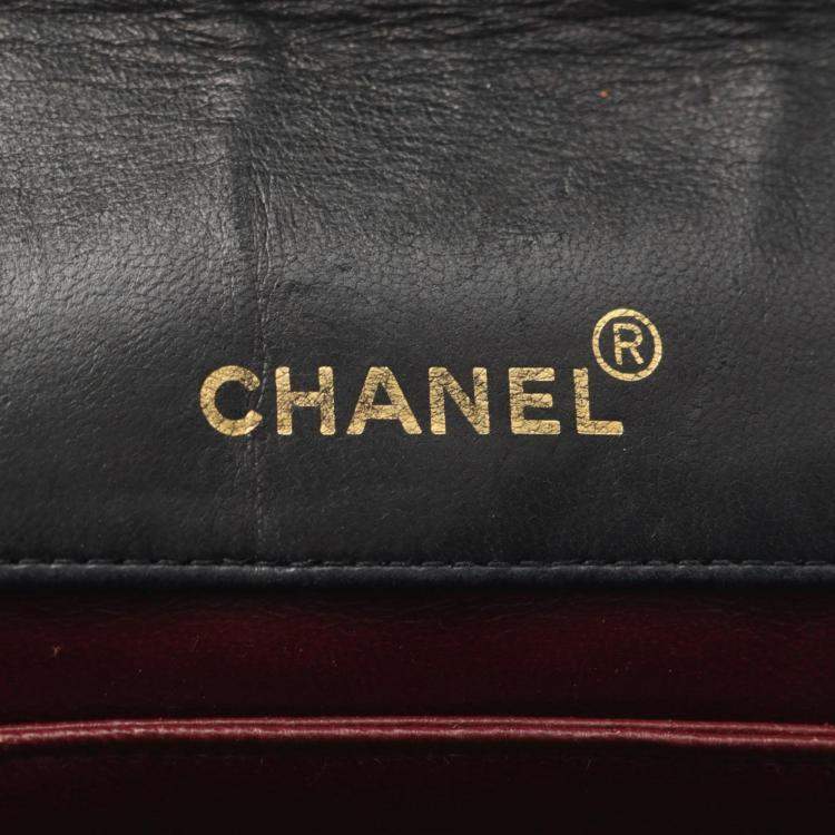 Pre Owned Chanel Matelasse Shoulder Bag Lambskin (Sheepskin) Black