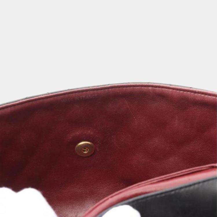 Pre Owned Chanel Matelasse Shoulder Bag Lambskin (Sheepskin) Black