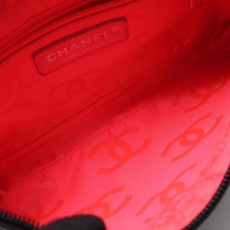 Pre Owned Chanel Cambon Line Handbag Leather Patent Leather Black