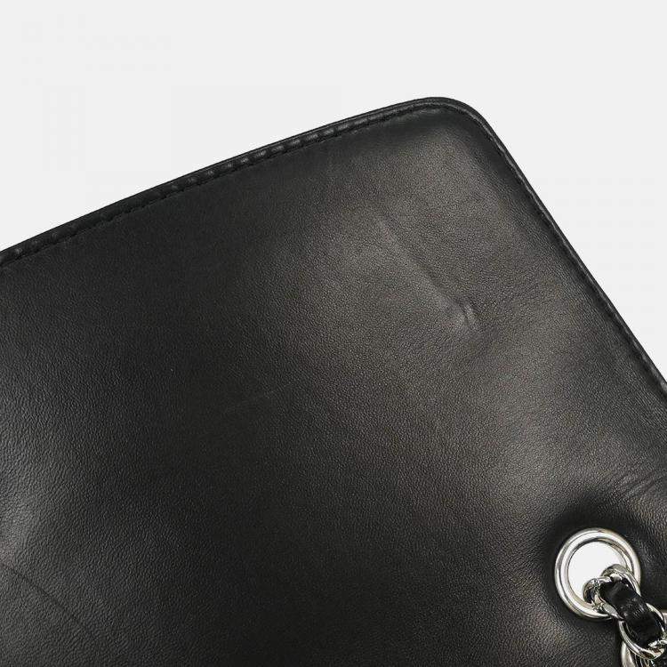 Pre Owned Chanel Black Lambskin Chain Shoulder Bag