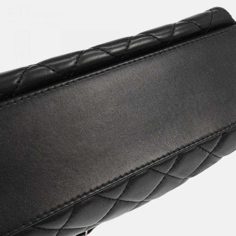 Pre Owned Chanel Black Lambskin Chain Shoulder Bag