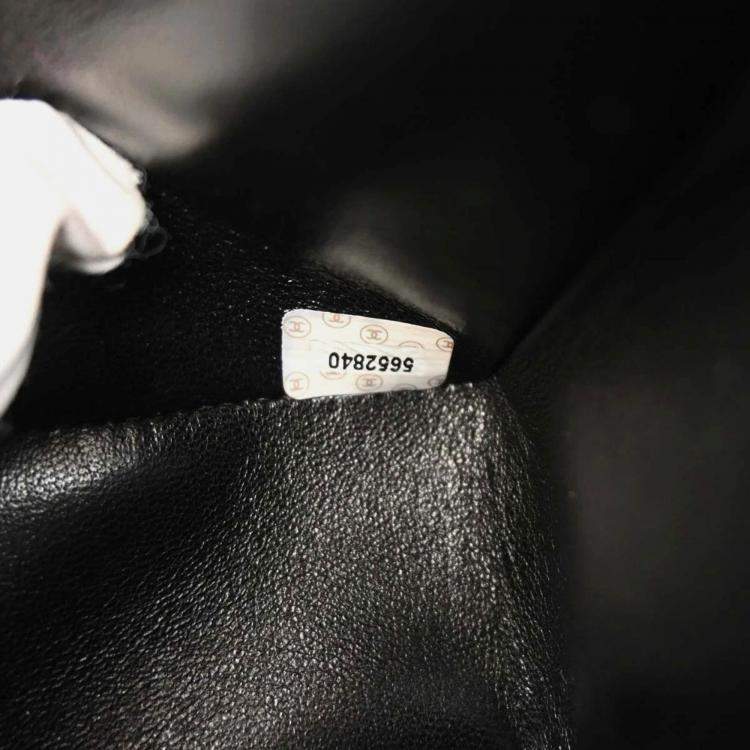 Pre Owned Chanel Black Denim Medium Classic Double Flap Shoulder Bag