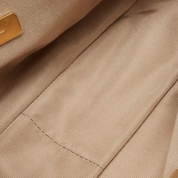 Pre Owned Chanel Light Beige Quilted Leather Small 19 Flap Bag