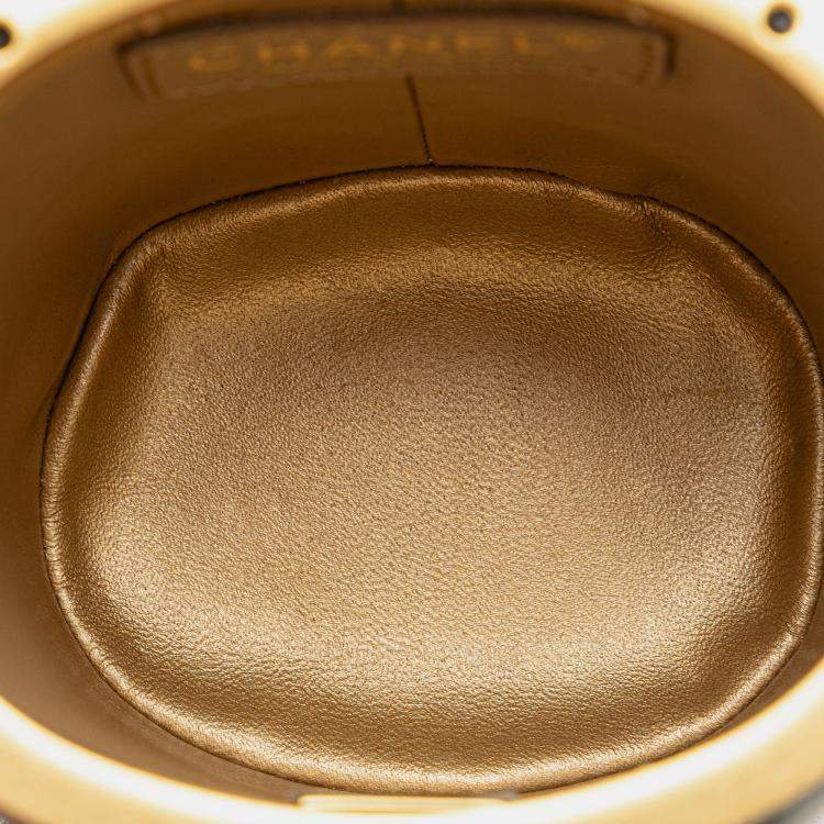 Pre Owned Chanel Black Mini Lambskin Crown Box Bag
