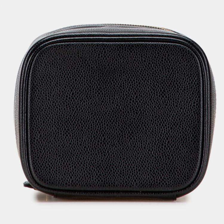 Pre Owned Chanel Black CC Caviar Vanity Bag