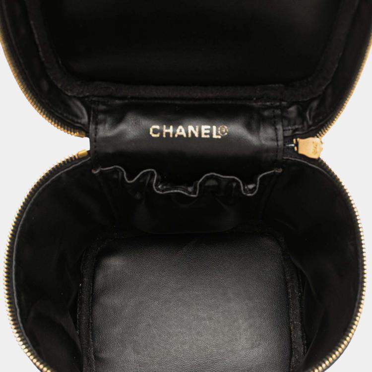Pre Owned Chanel Black CC Caviar Vanity Bag