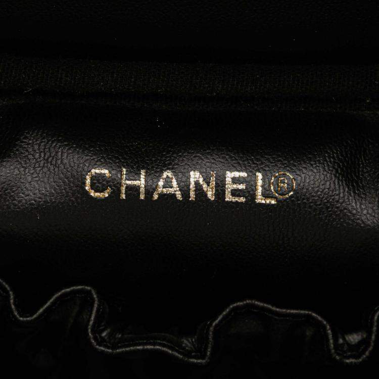 Pre Owned Chanel Black CC Caviar Vanity Bag