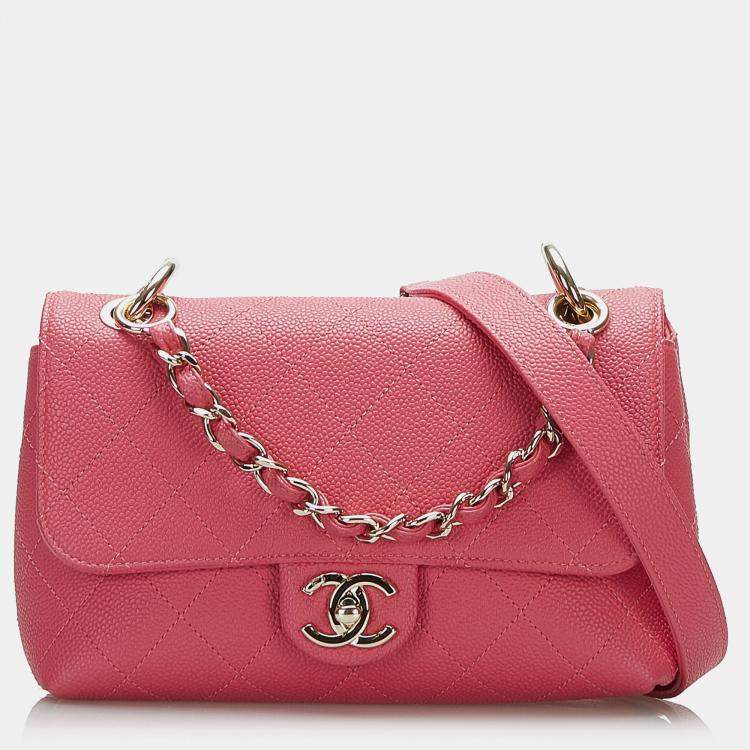 Pre Owned Chanel Pink Caviar City Walk bag