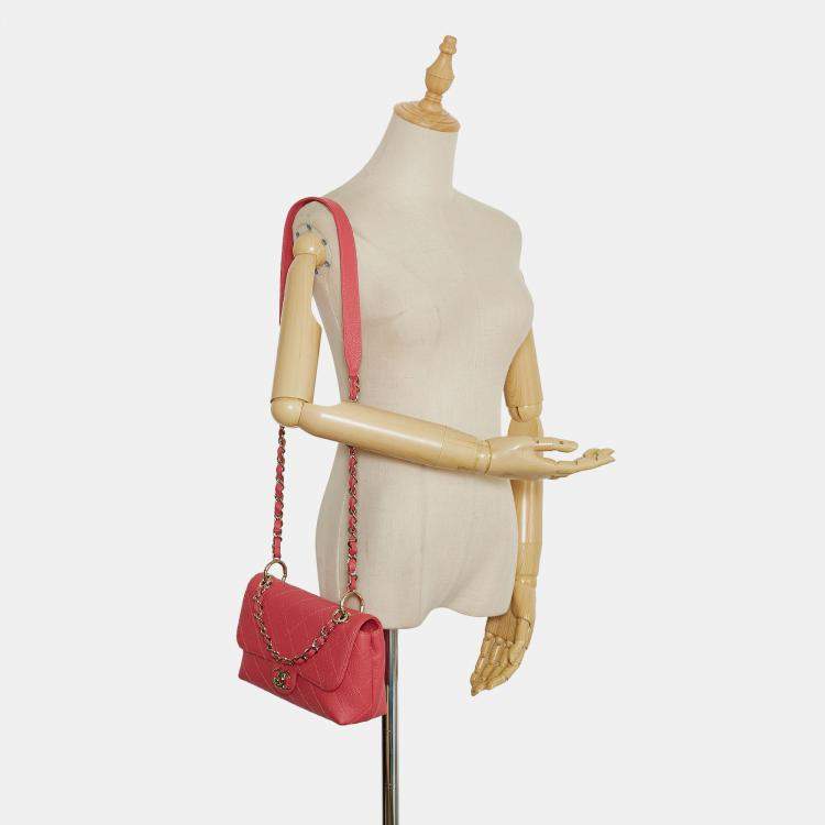 Pre Owned Chanel Pink Caviar City Walk bag