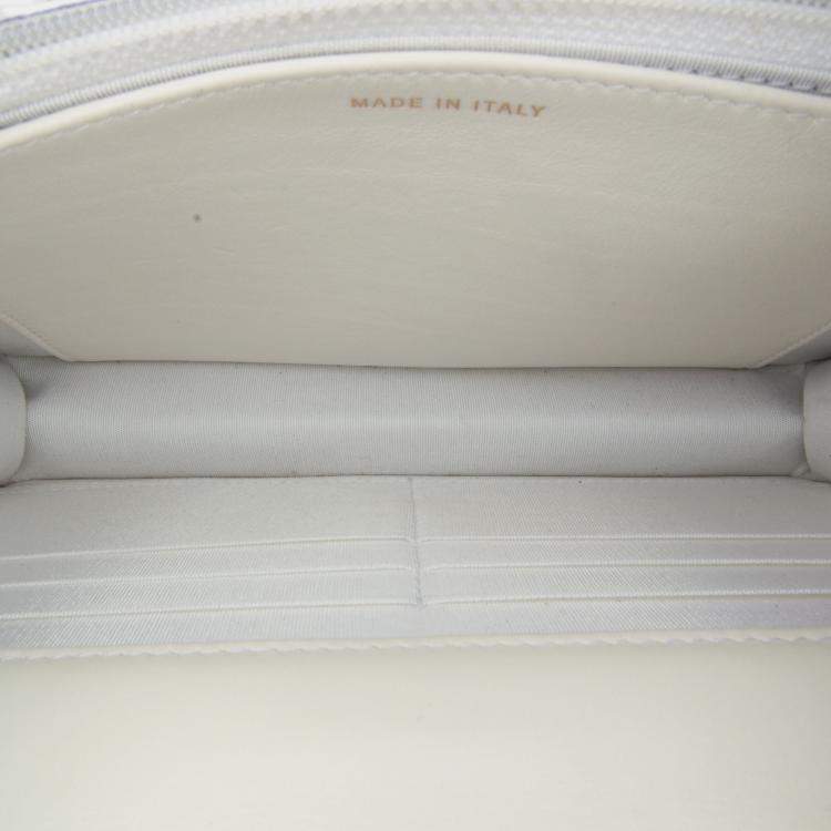Pre Owned Chanel White Enchained Flap Wallet on Chain