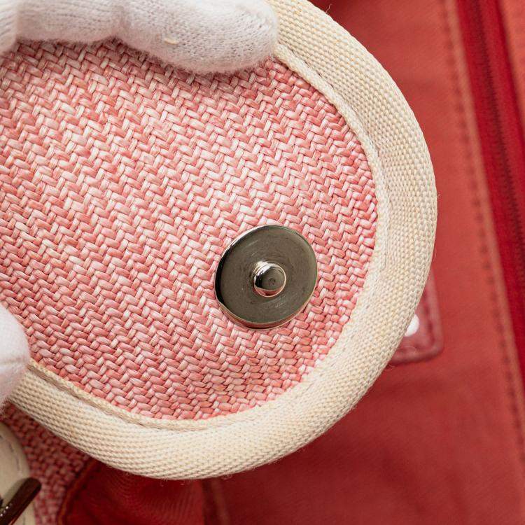 Pre Owned Chanel Pink Medium Canvas Deauville Satchel