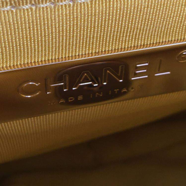 Pre Owned Chanel Yellow Medium Canvas 19 Flap