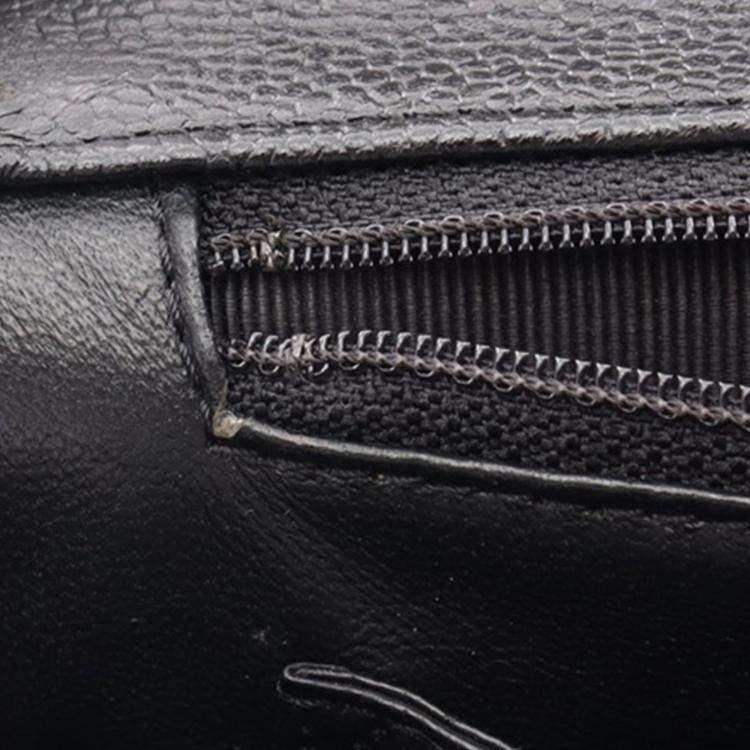 Pre Owned Chanel Black CC Quilted Caviar Kelly Top Handle Bag
