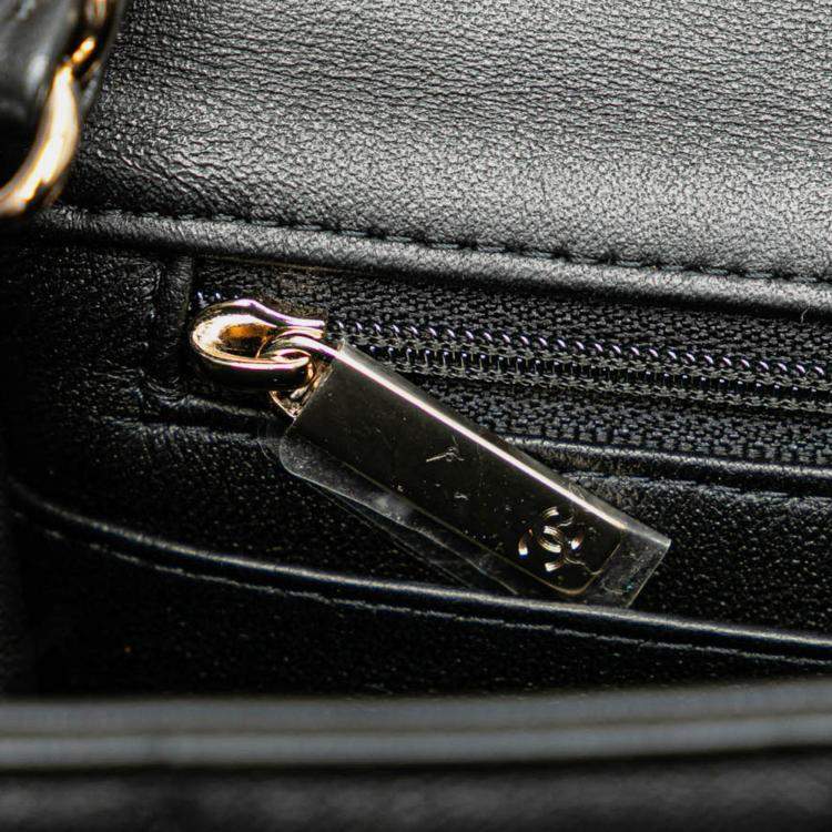 Pre Owned Chanel Black Mini Square Lambskin Resin Crystal Monacoco Flap