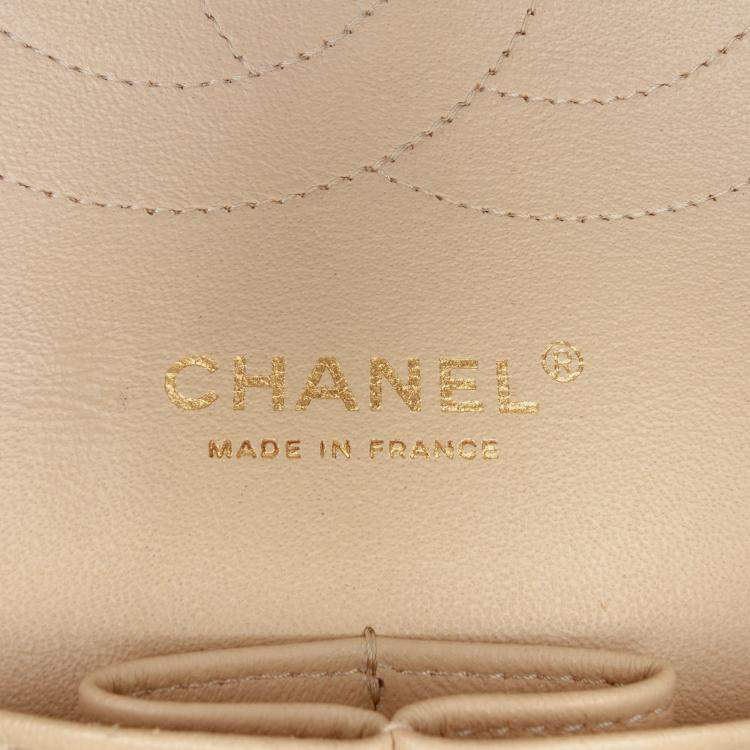 Pre Owned Chanel Brown Jumbo Classic Lambskin Double Flap