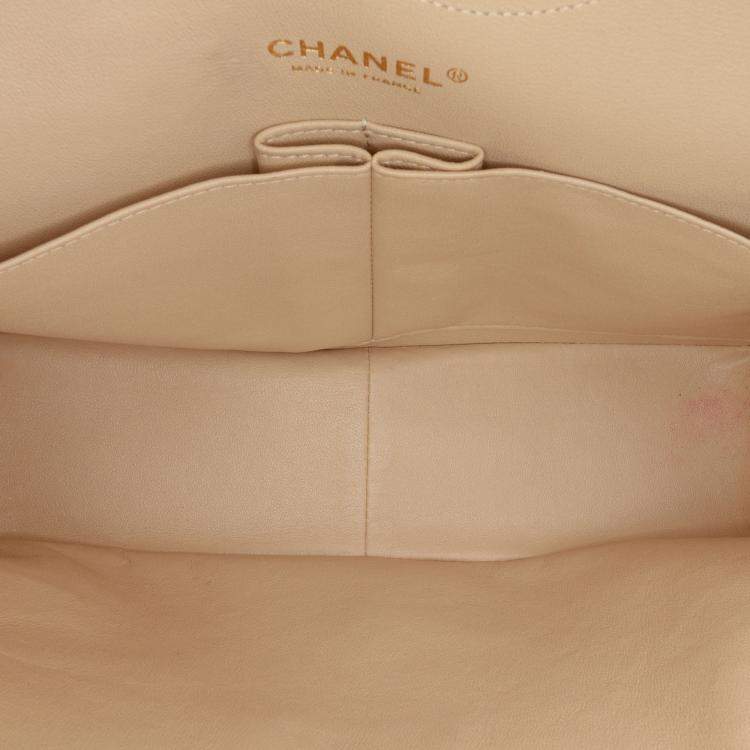 Pre Owned Chanel Brown Jumbo Classic Lambskin Double Flap
