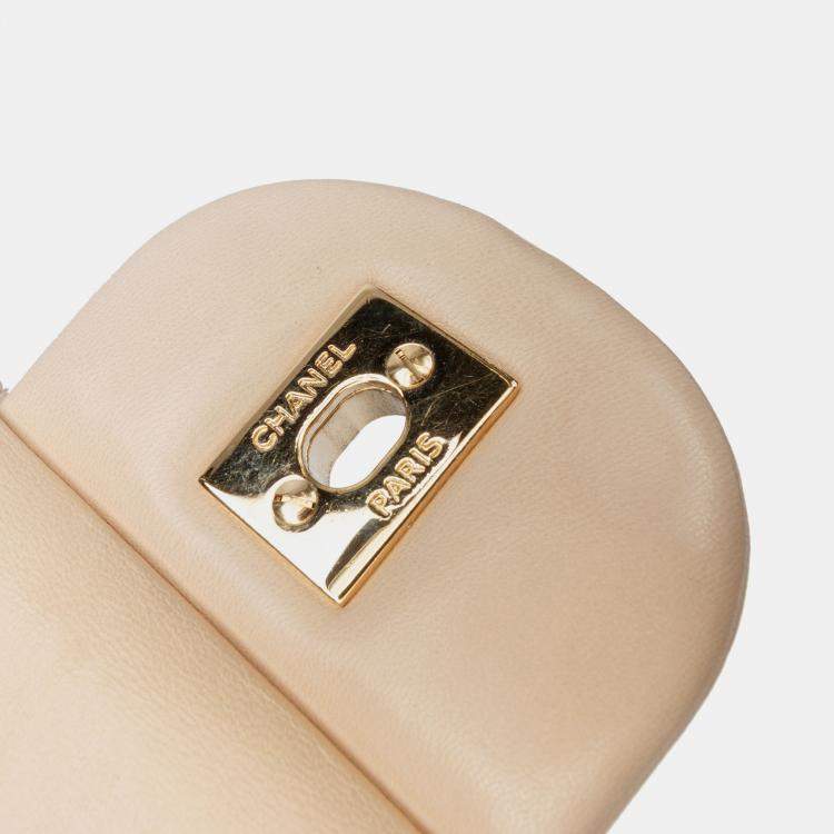 Pre Owned Chanel Brown Jumbo Classic Lambskin Double Flap