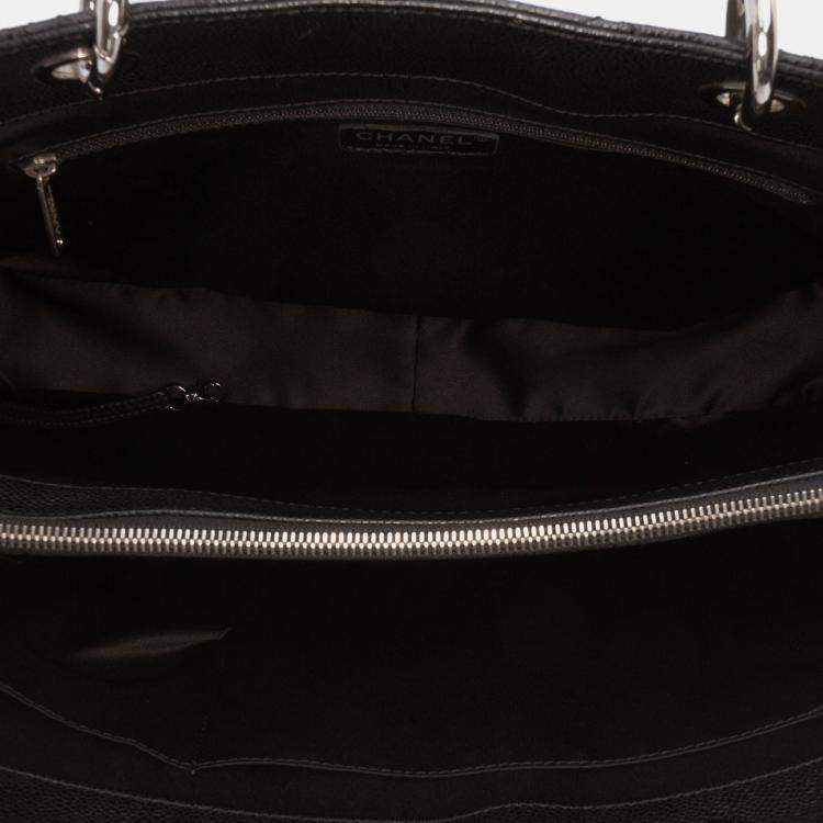 Pre Owned Chanel Black Caviar Grand Shopping Tote XL