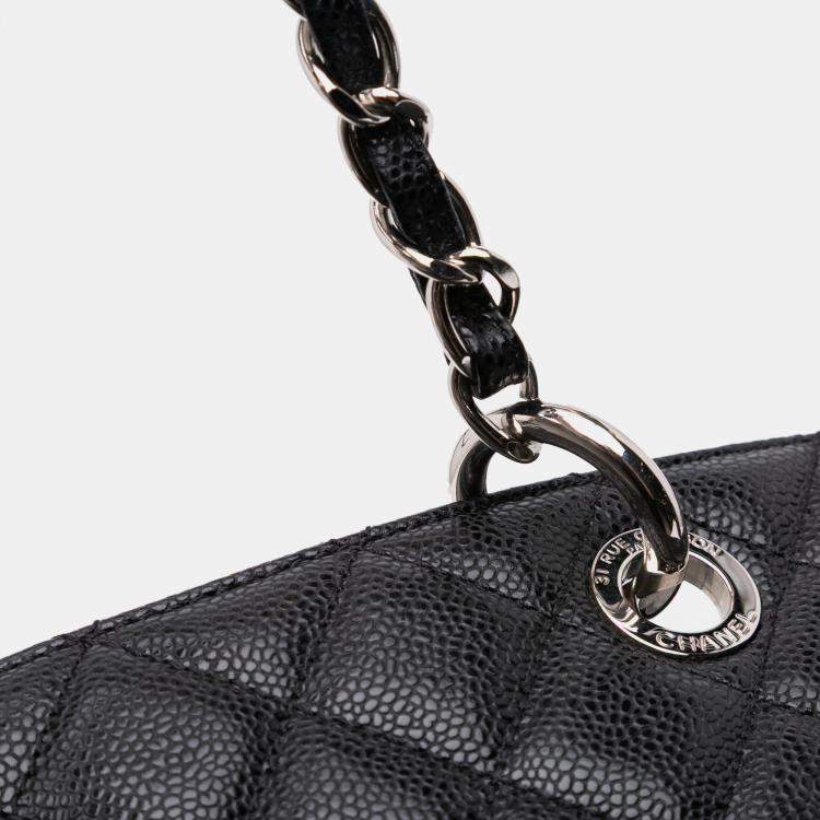 Pre Owned Chanel Black Caviar Grand Shopping Tote XL