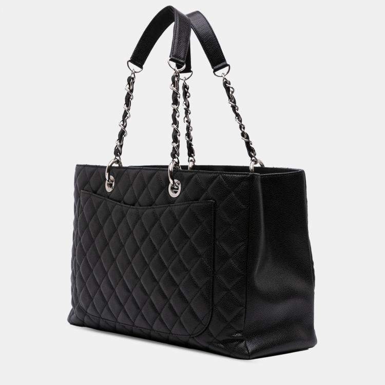 Pre Owned Chanel Black Caviar Grand Shopping Tote XL