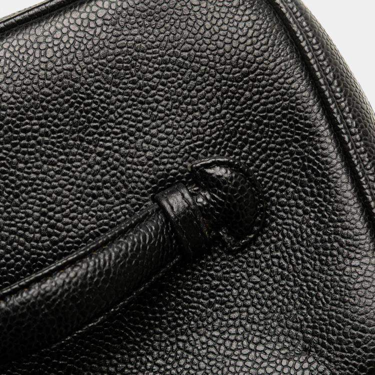 Pre Owned Chanel Black CC Caviar Vanity Bag