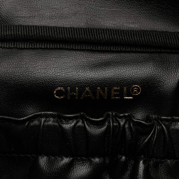Pre Owned Chanel Black CC Caviar Vanity Bag