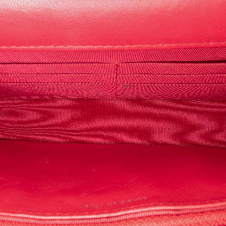 Pre Owned Chanel Pink Classic Lambskin Wallet on Chain