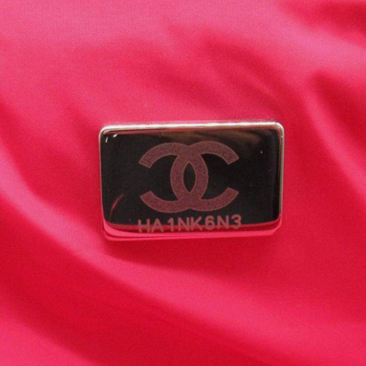 Pre Owned Chanel Printed Nylon Coco Neige Convertible Backpack